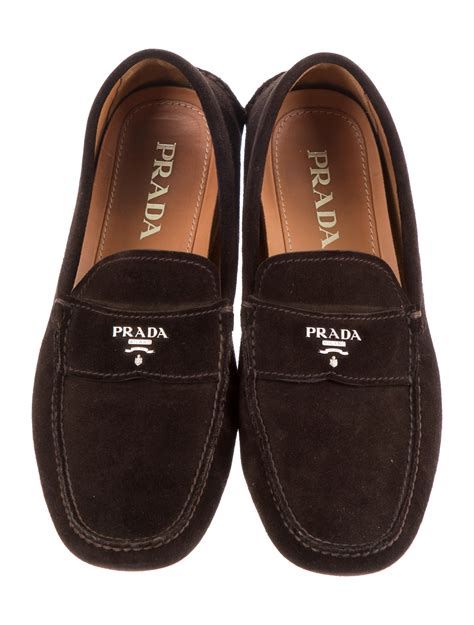 prada boys|Prada suede loafer booties.